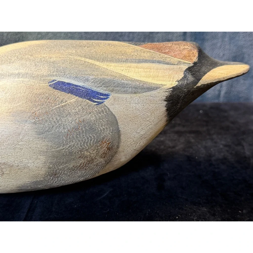 Ducks Unlimited Mallard Decoy With Anchor David Maas Signed Wood Duck 926